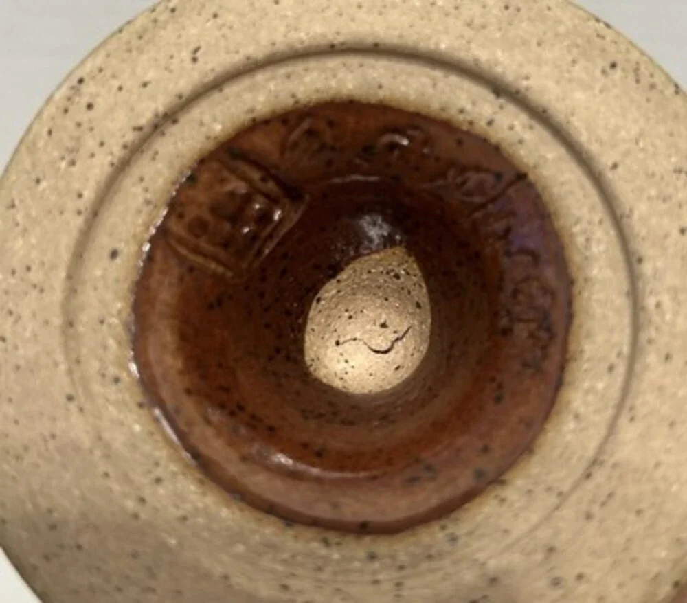 Studio, Art Pottery, Handmade, Goblet, Wine Glass, Drip Glaze, Signed, OOAK
